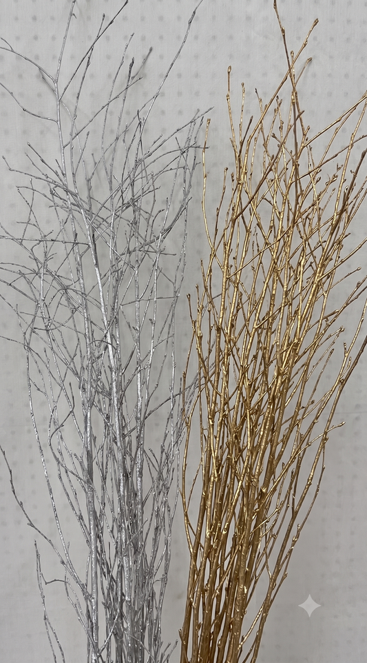 Birch Branches Gold/Silver